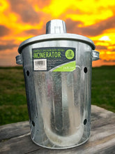 Heavy Duty Galvanised Metal Fire Burning Incinerator Bins With Lids & Handles  Adomoo